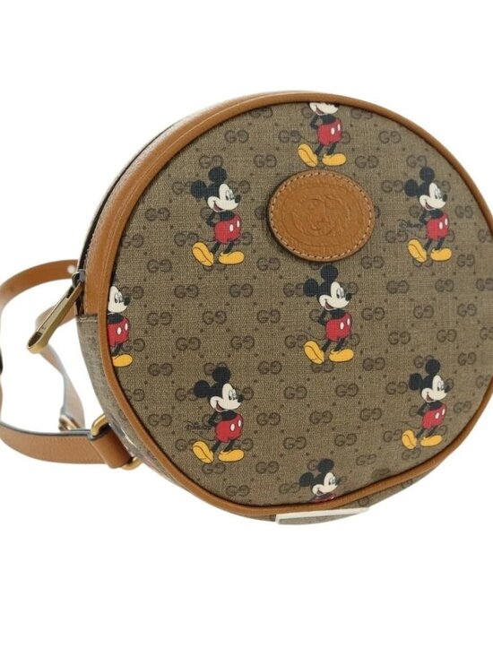 GUCCI Micro GG Supreme Disney Backpack PVC Beige Gold 603730 Auth main image 13